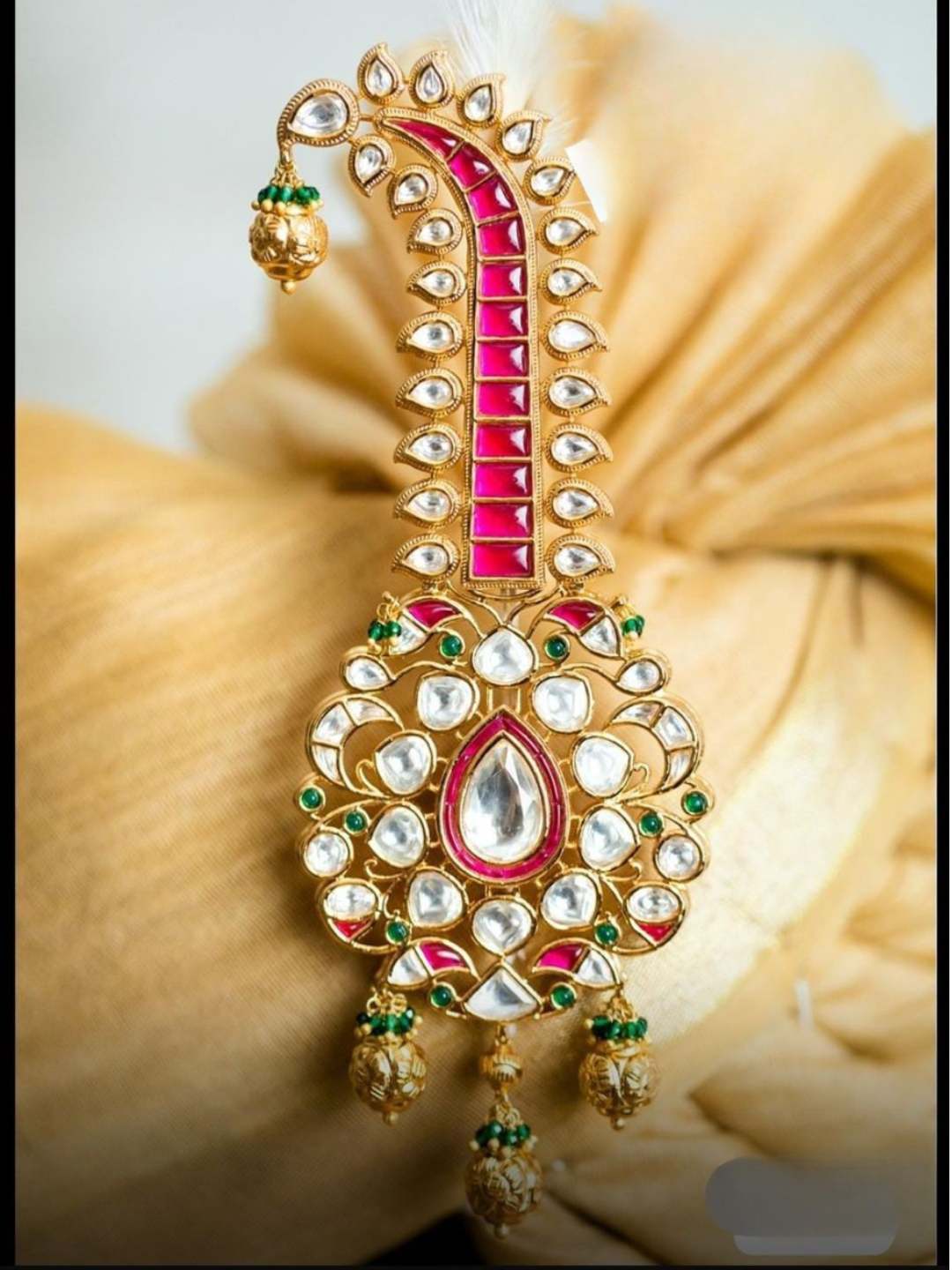Gold Plated Ruby Kalgi - Main Image