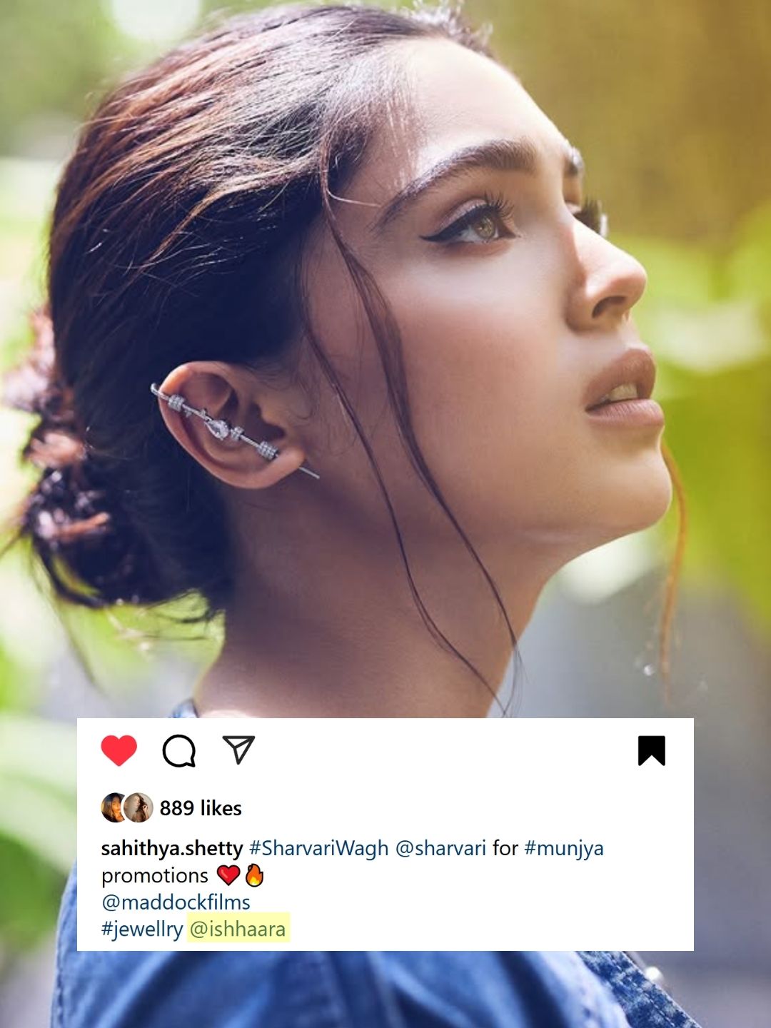 Ishhaara Sharvari Wagh In Clip On Drop Earrings