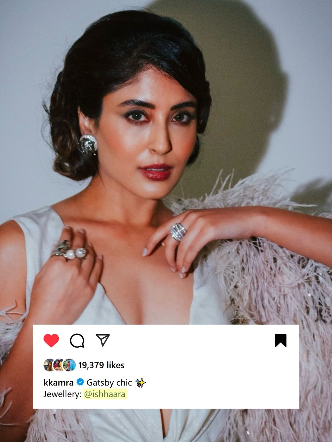 Ishhaara Kritika Kamra In Water Drop Shaped Doublet Rings