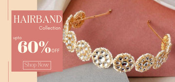 Mother's day kundan hairband sale