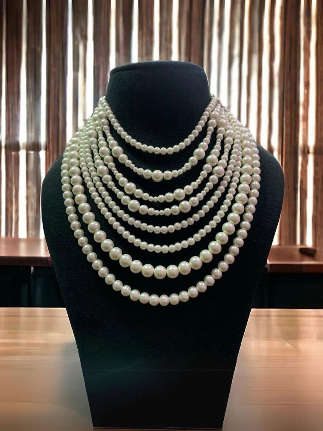 Ishhaara  Multi Layered Beaded Statement Necklace