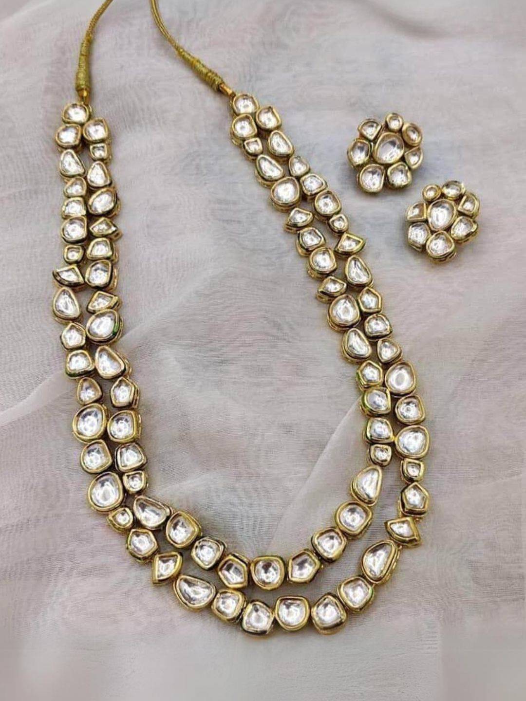 Ishhaara 2 Layered Abstract Kundan Necklace