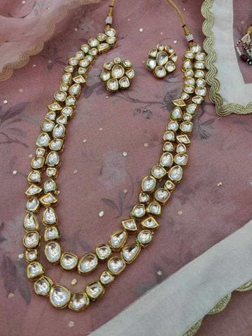Ishhaara 2 Layered Abstract Kundan Necklace