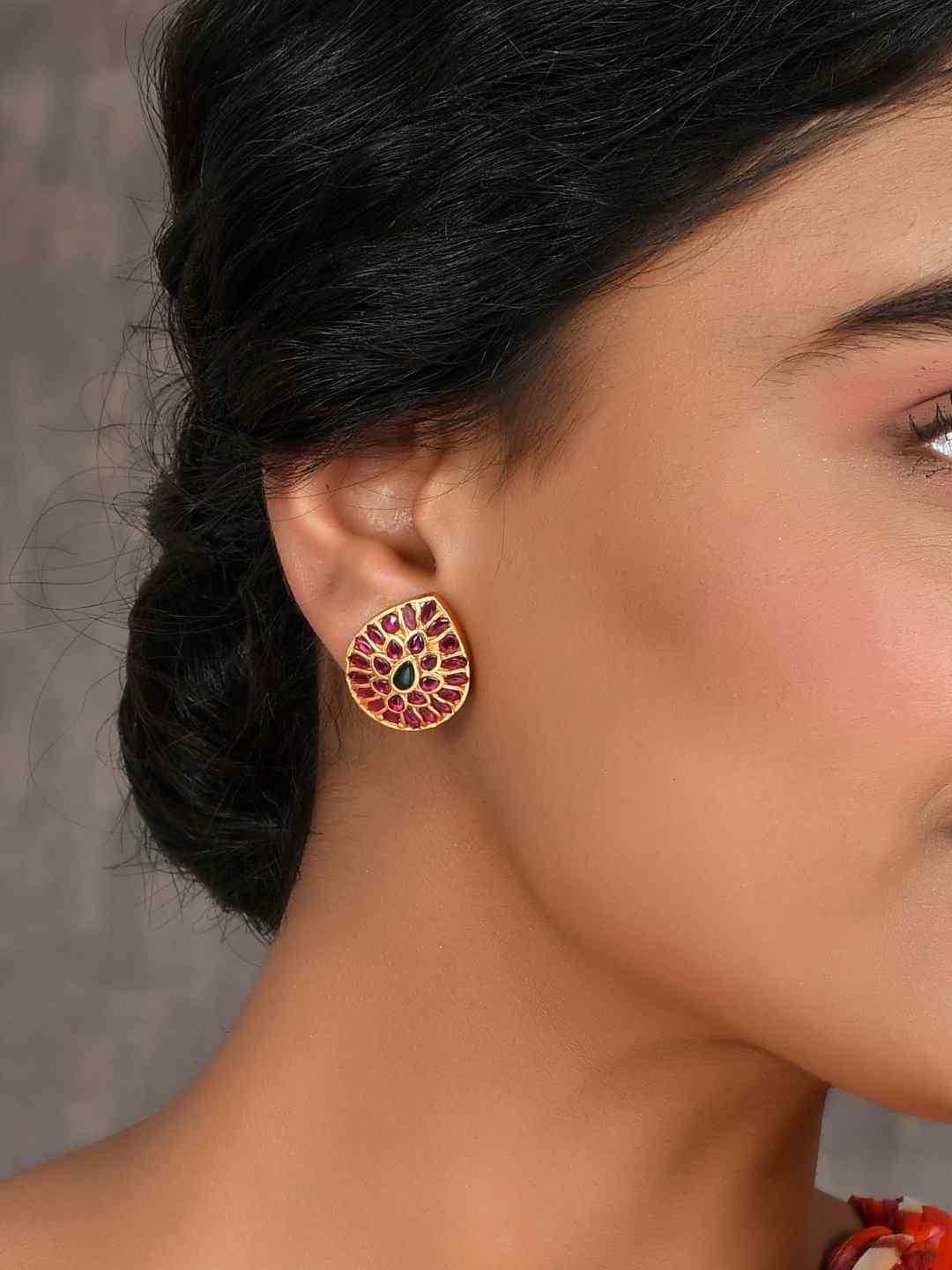 Ishhaara Aalila Kundan Stud Pink