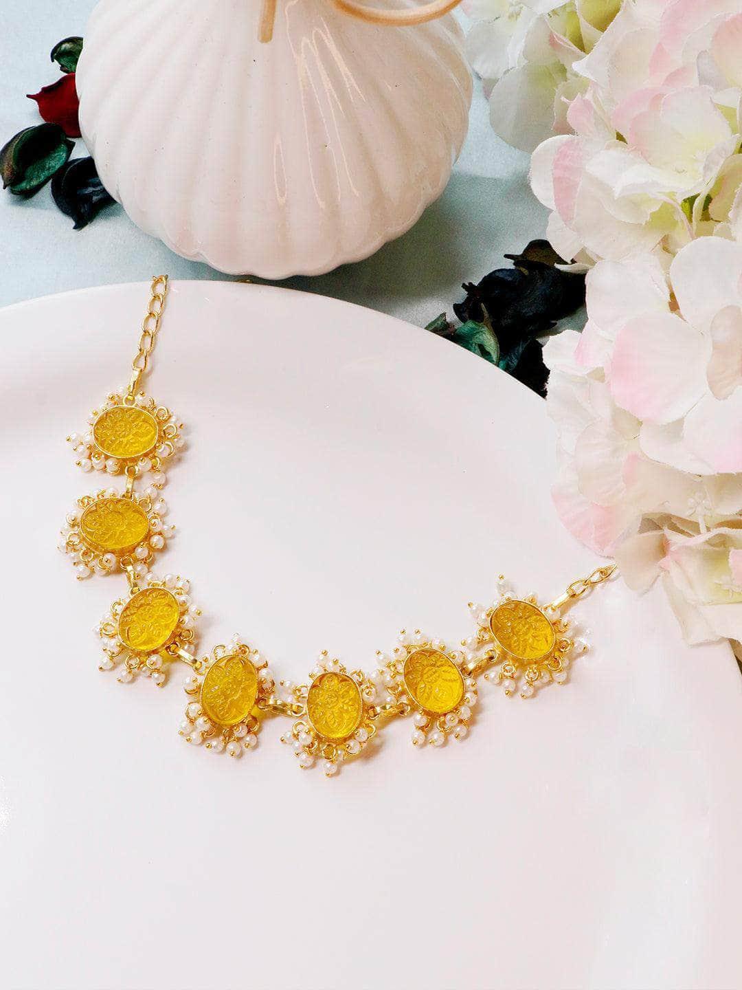 Ishhaara Aaliyah In Sunela Choker Yellow