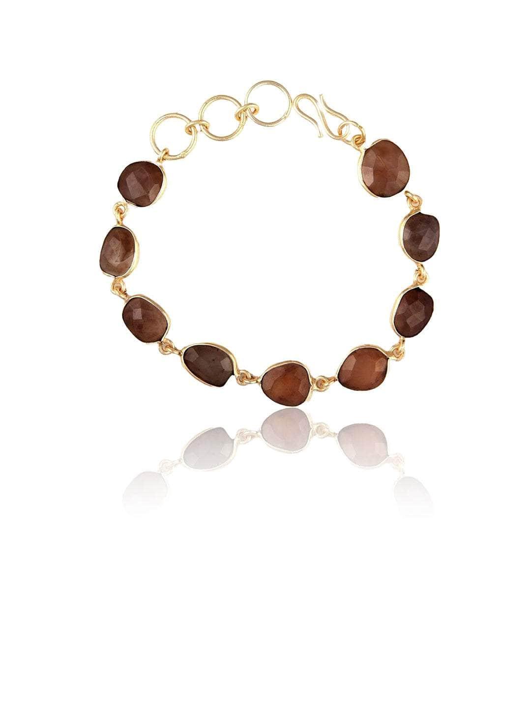 Ishhaara Aaliyah In Tiger Eye Sparkler Bracelet