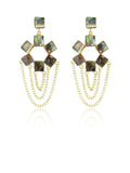 Ishhaara Abalone Shell Drop Gold Earrings