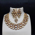 Ishhaara Abstract Neck Fitted Kundan Necklace Set