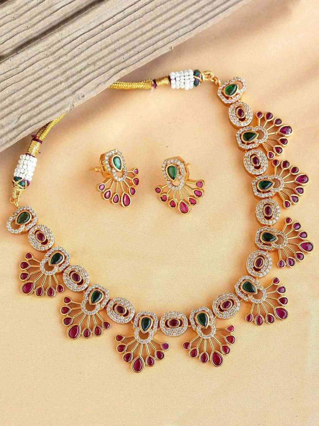 Ishhaara Ad Ruby Stone Bridal Pattern Choker