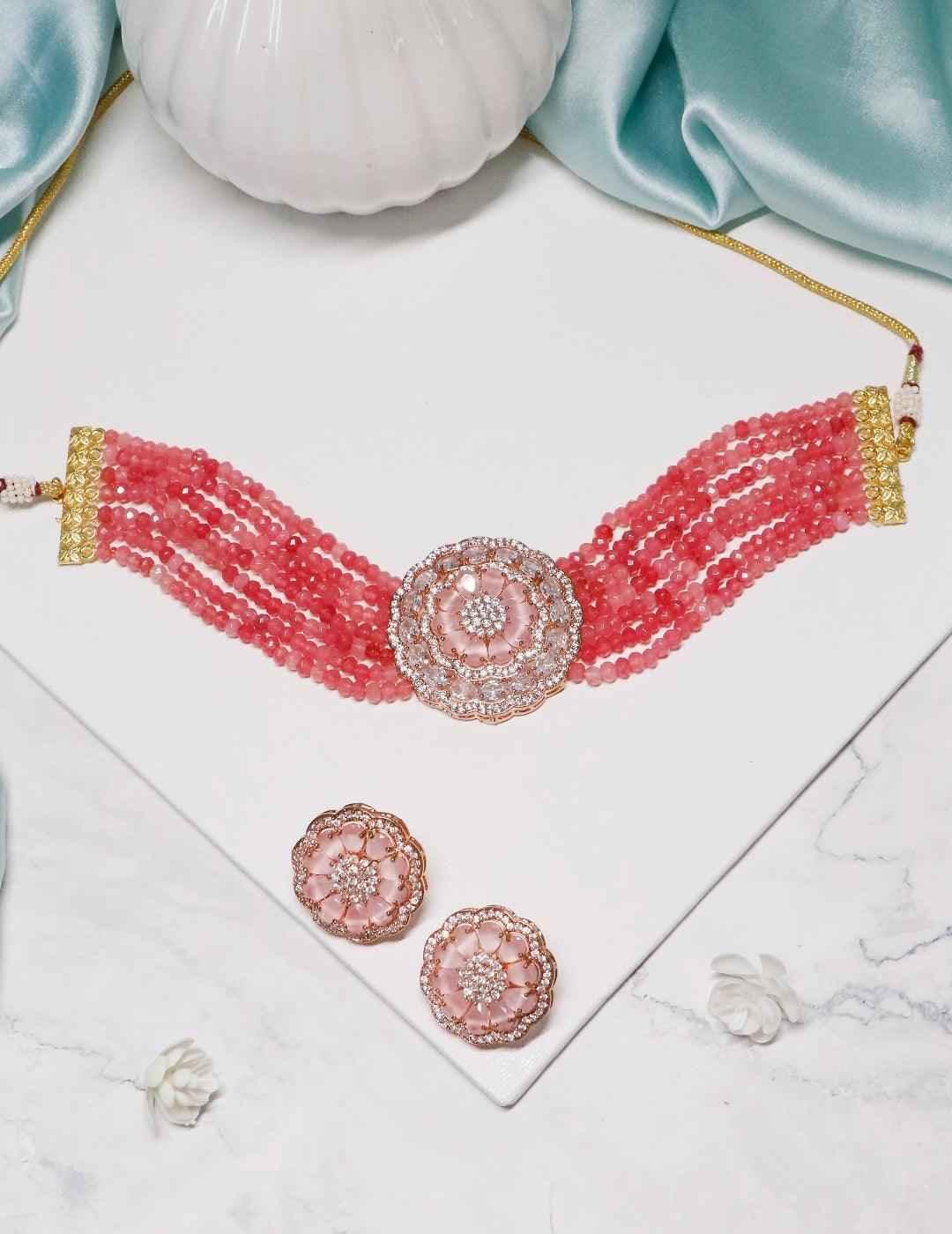 Ishhaara Ad Stone Choker Set