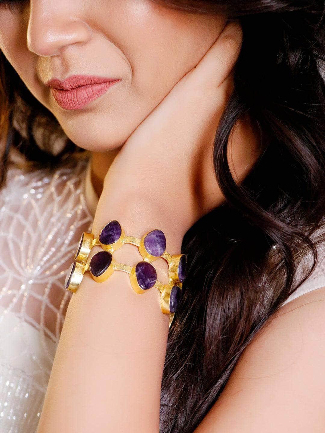 Ishhaara Ametrine Hand Cuff Violet