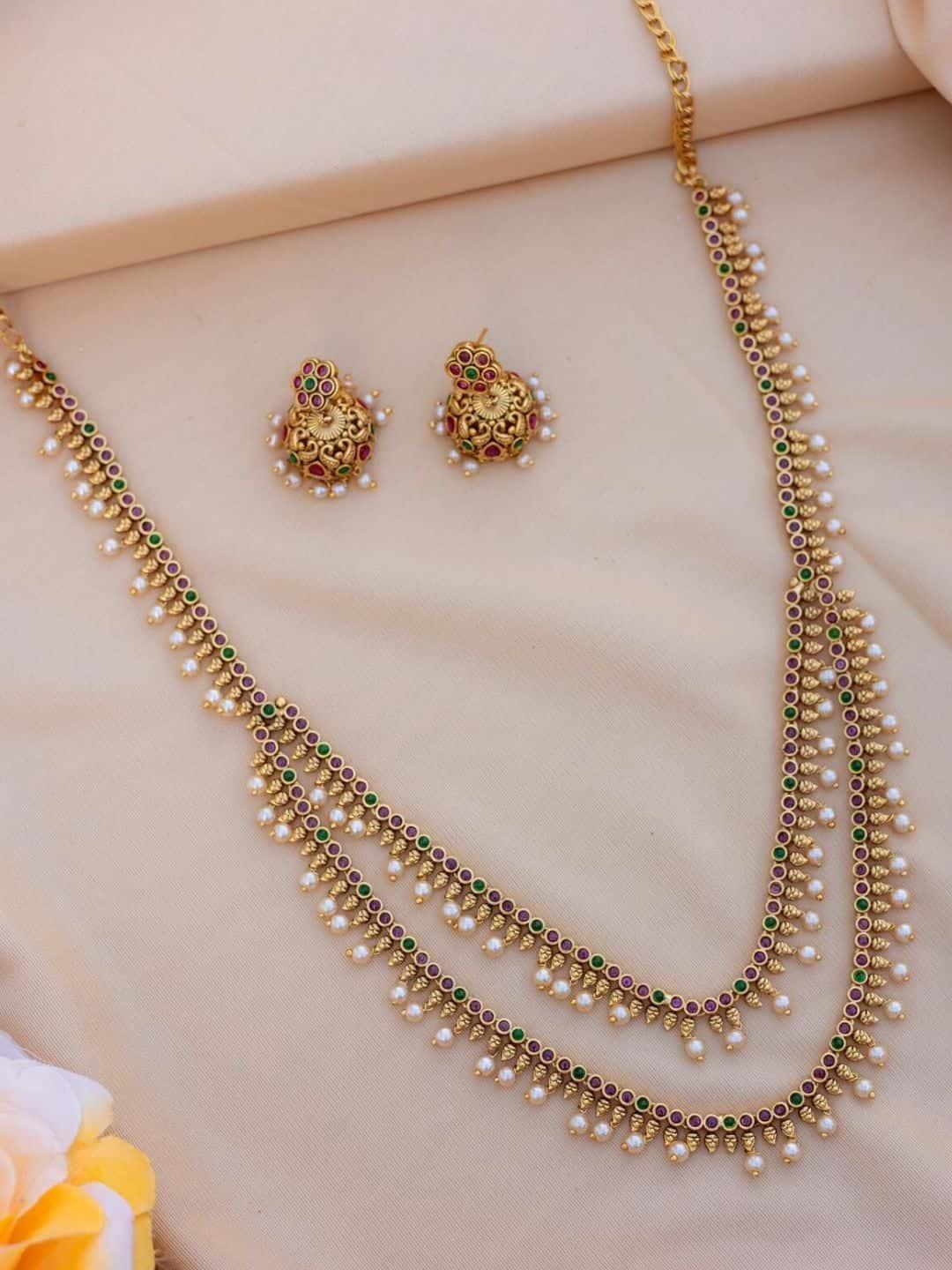 Ishhaara Antique 2Layer Stone Necklace