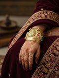 Ishhaara Antique Finish Navratna Bracelet Kada