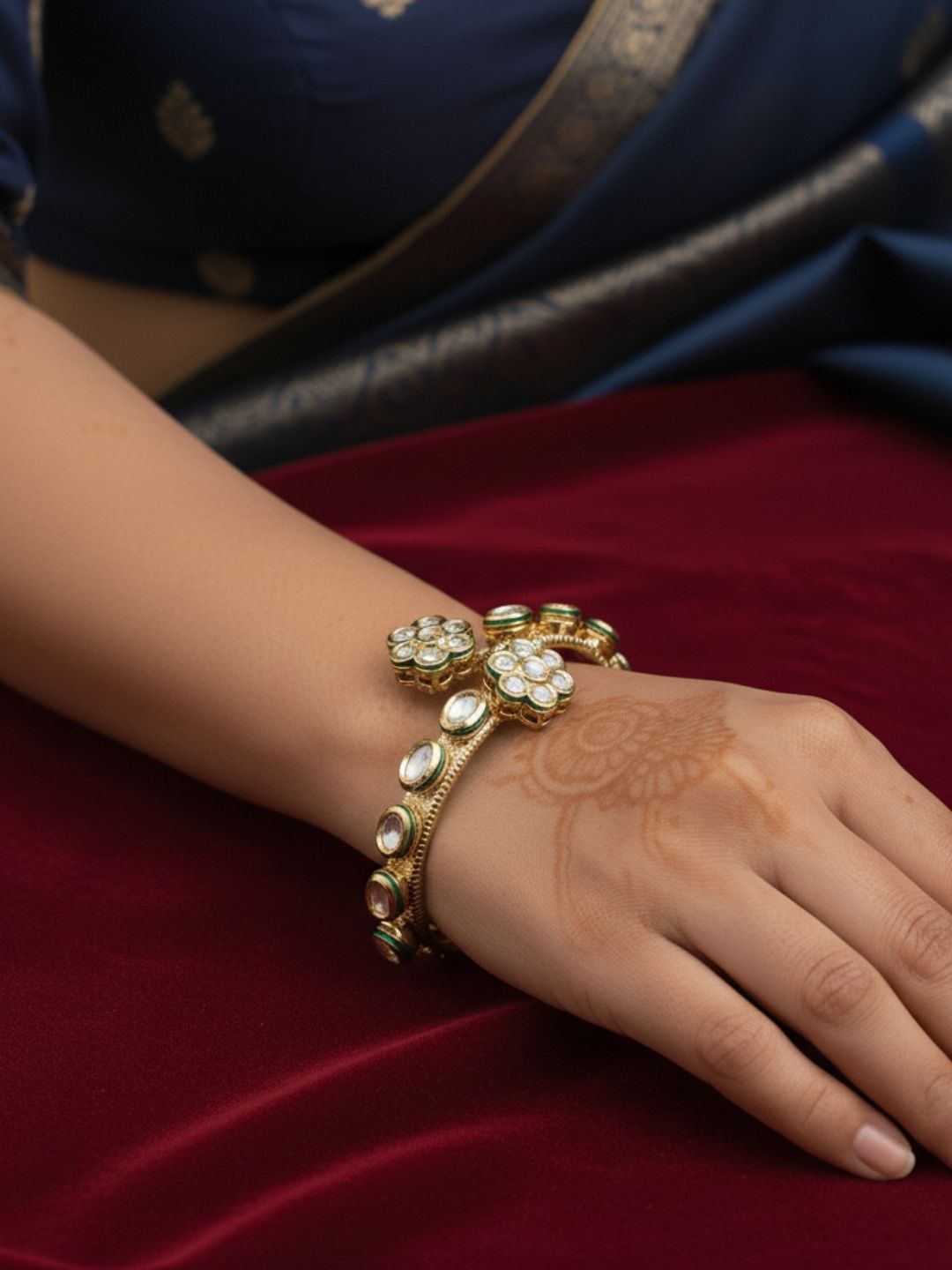Ishhaara Antique Gold Plated Rajwadi Bracelet