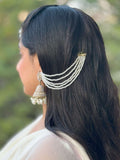 Ishhaara Bahubali Jhumka Earrings With Chain And Teeka