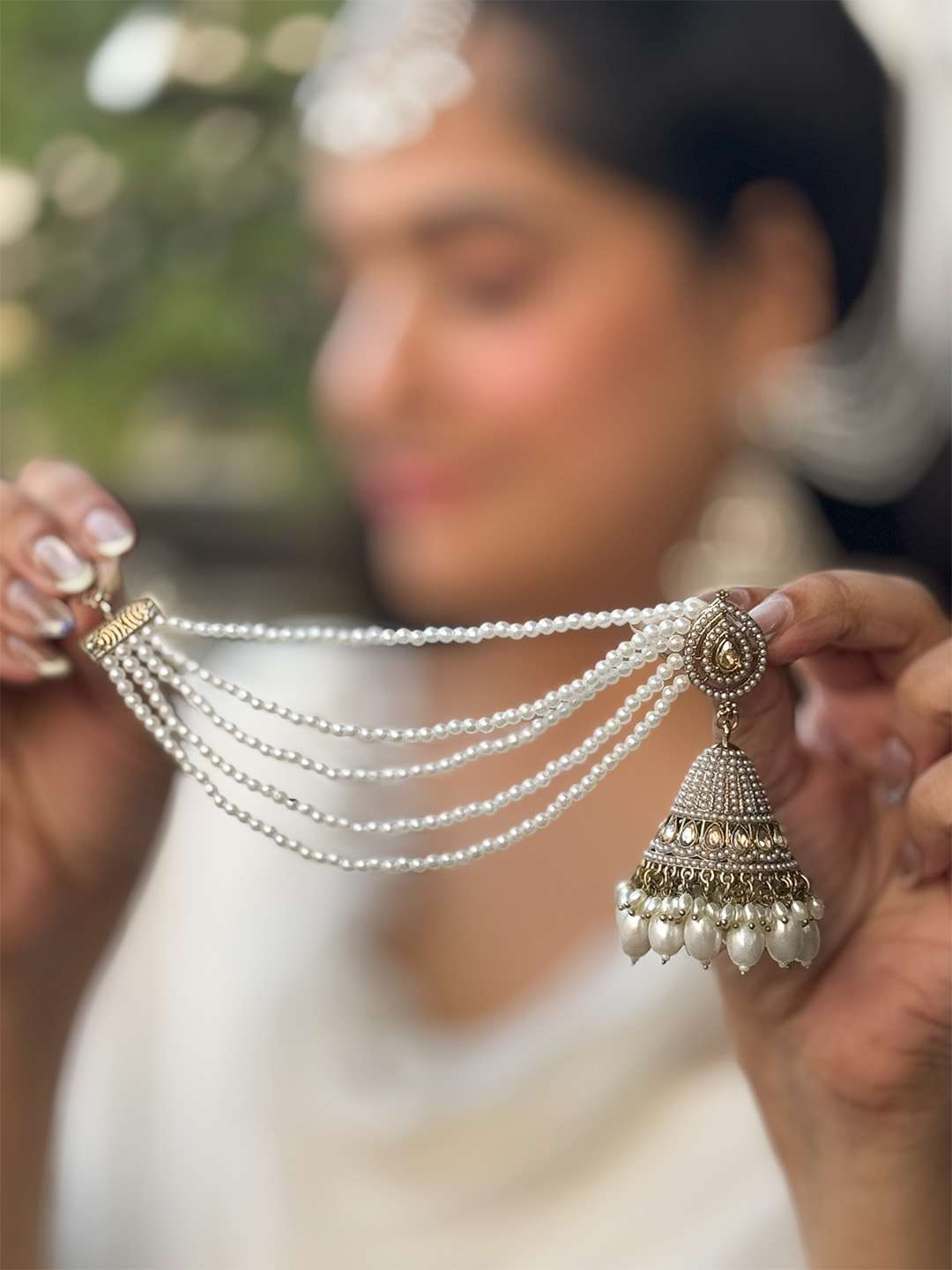 Jewellery Jhumkas With Champaswaralu Anushka Bahubali