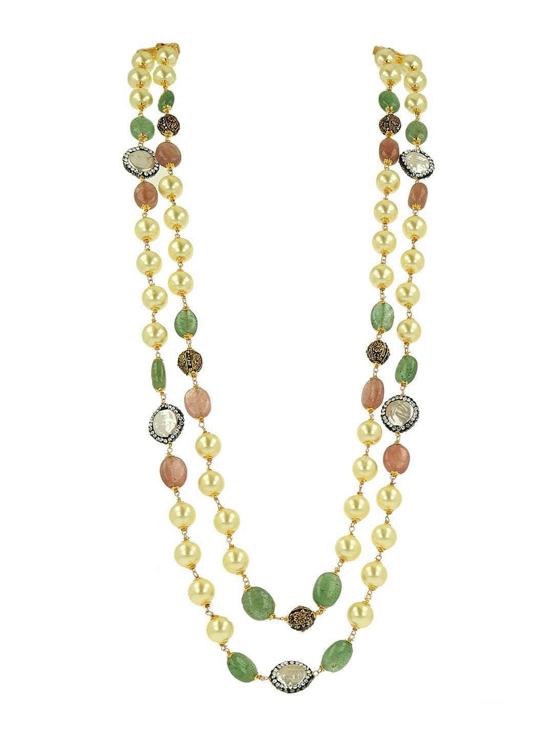 Ishhaara Baroque Double Layered Semi Precious Mala