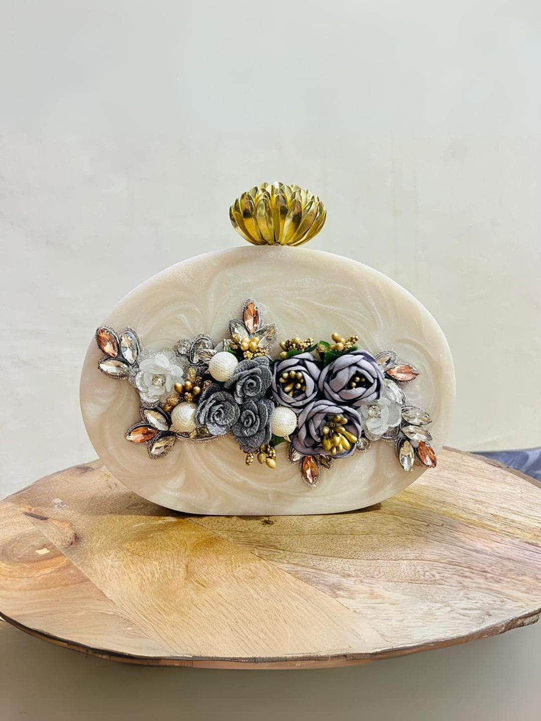 Ishhaara Beaded Clutch Bag