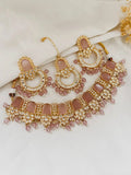 Ishhaara Beige Elegant Simple Kundan Choker