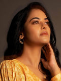 Ishhaara Bindu Madhavi In Geometric Textured Hoop Huggies