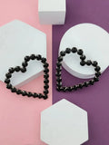 Ishhaara Black Heartflare Statement Earring