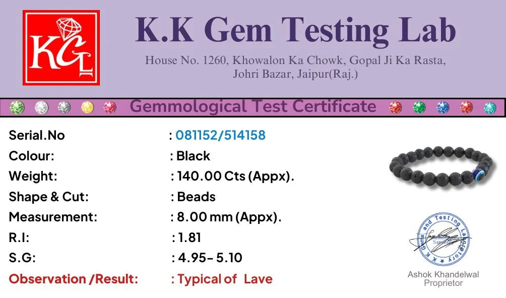 Ishhaara Black Lave Bracelet