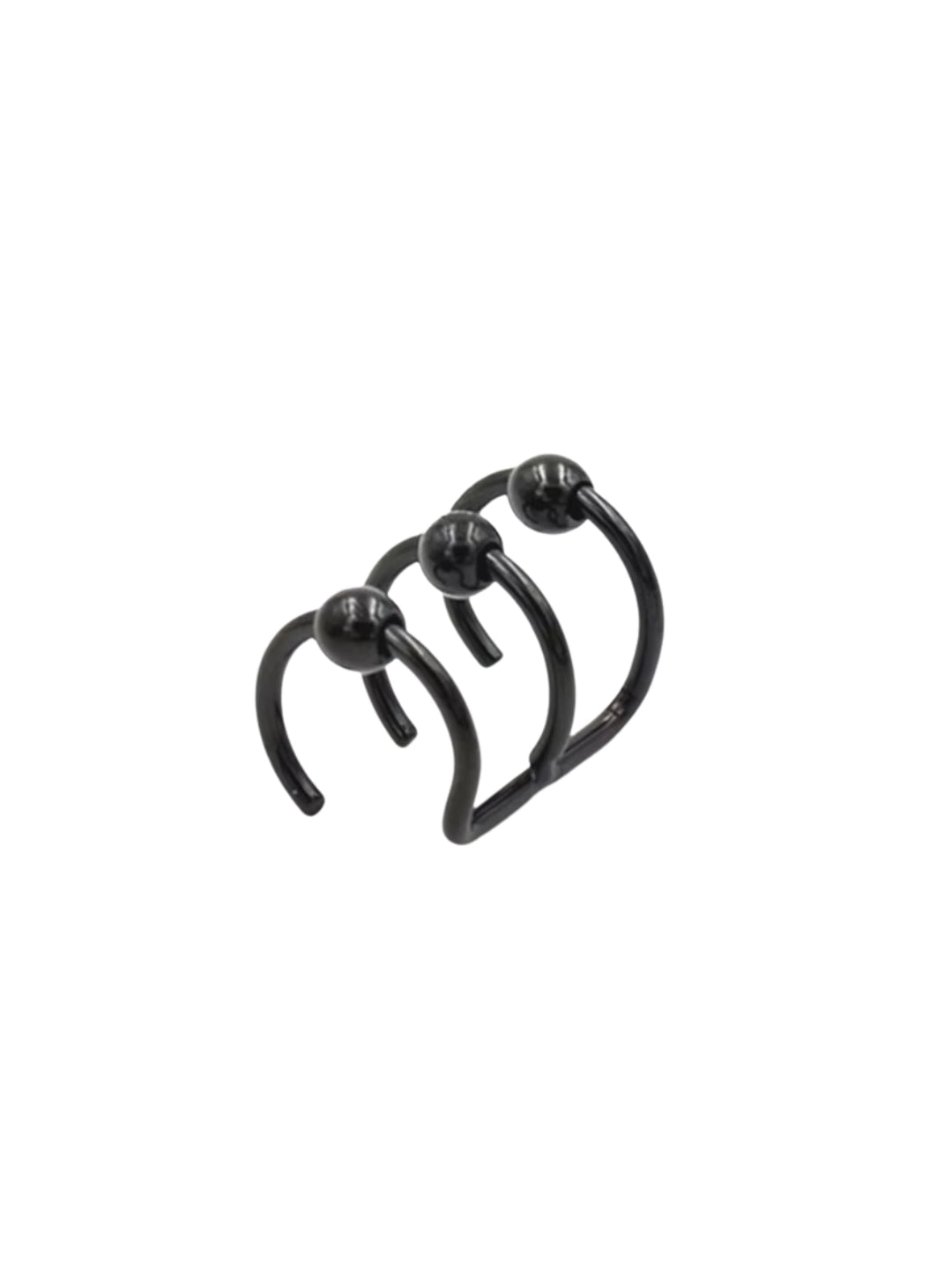 Ishhaara Black Minimalistic Ear Cuff
