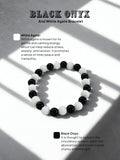 Ishhaara Black Onyx And White Agate Bracelet