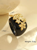 Ishhaara Black Petal Pop Rings
