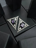Ishhaara Black Triangle Earring