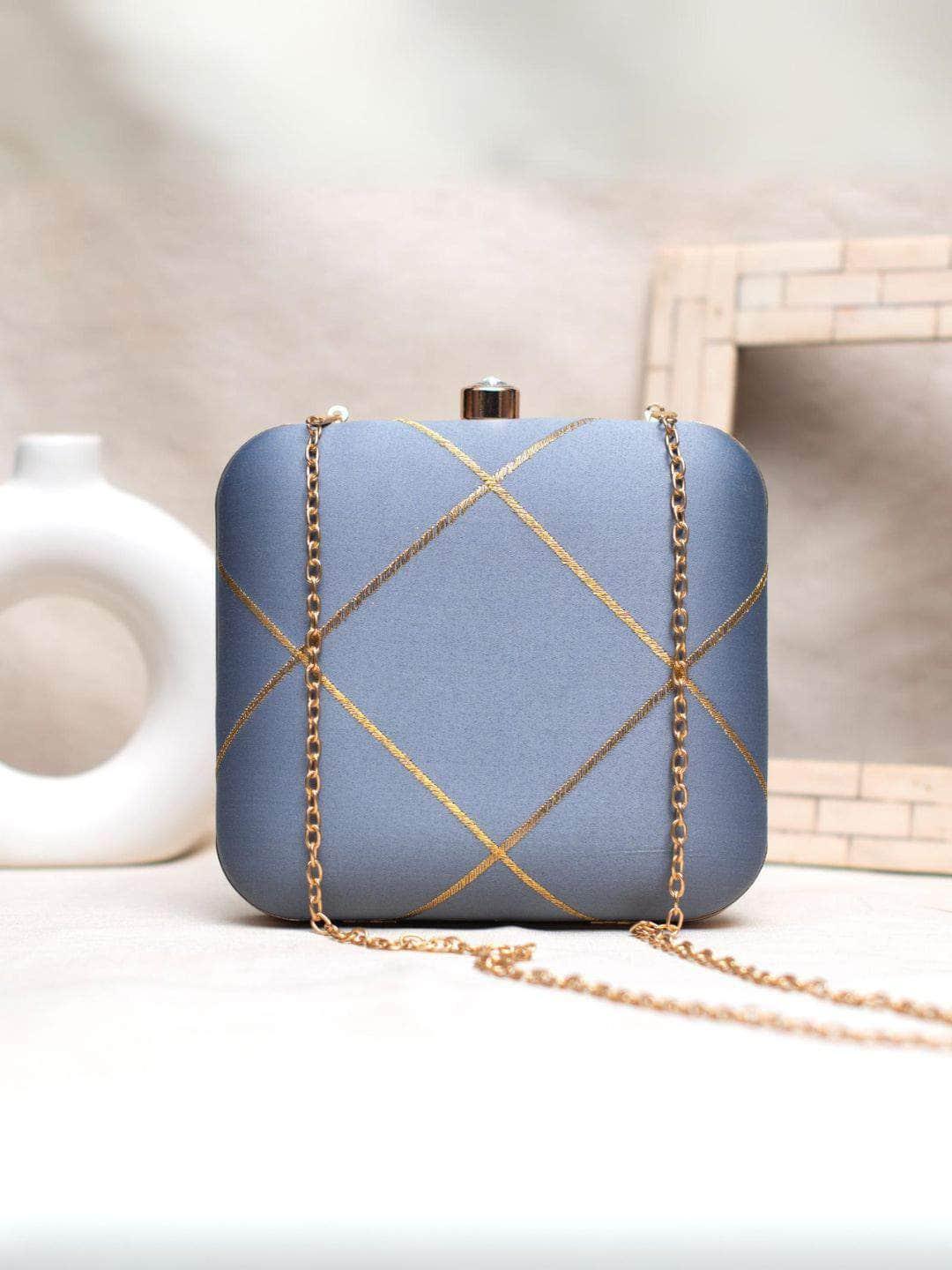 Ishhaara Designer Fabric Box Clutch