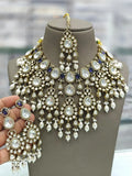 Ishhaara Blue Glamorous Kundan Bridal Necklace Set