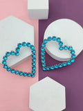 Ishhaara Blue Heartflare Statement Earring
