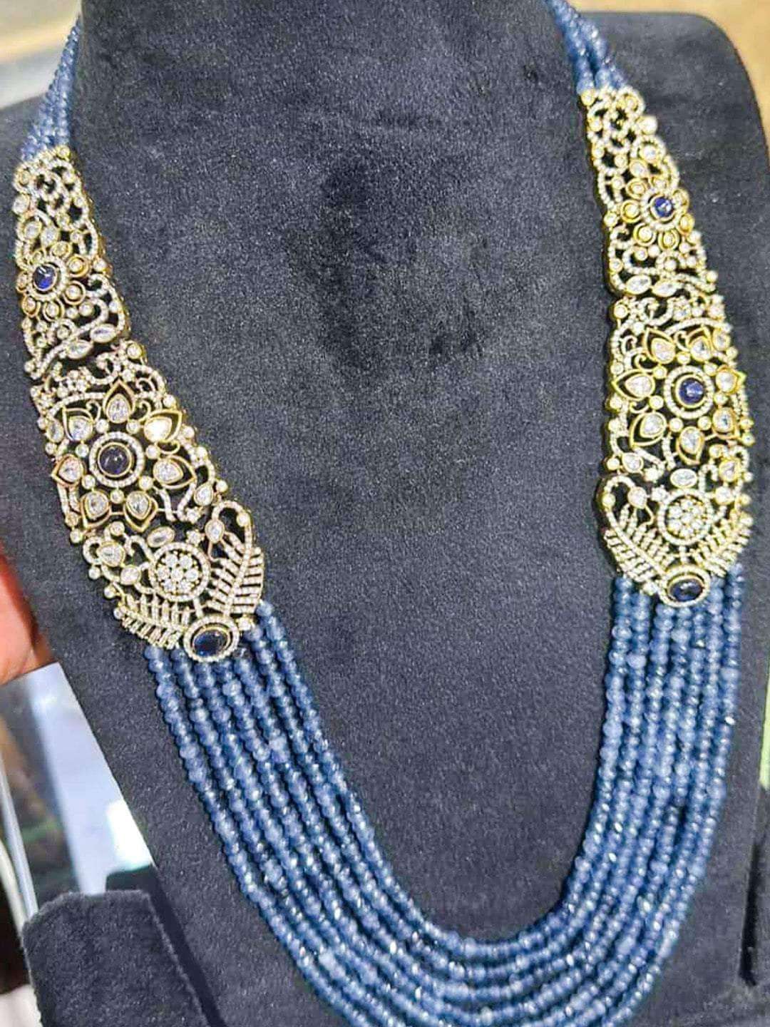 Ishhaara Kundan Long Beeded Necklace Set