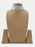 Ishhaara Blue Mother Of Pearl Choker Set