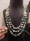 Ishhaara Multi Colored Triple Layered Necklace