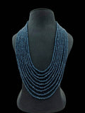 Ishhaara Blue Multilayered Beads Necklace