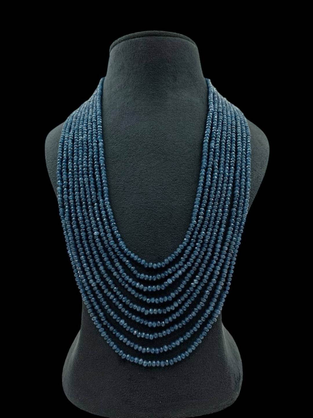 Ishhaara Blue Multilayered Beads Necklace