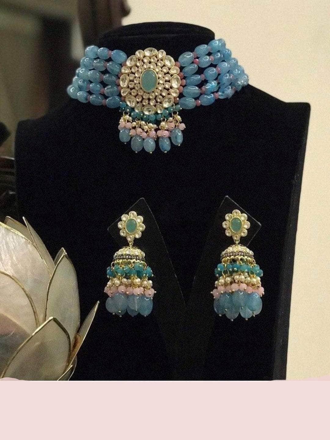 Ishhaara Oval Stone Shape Choker
