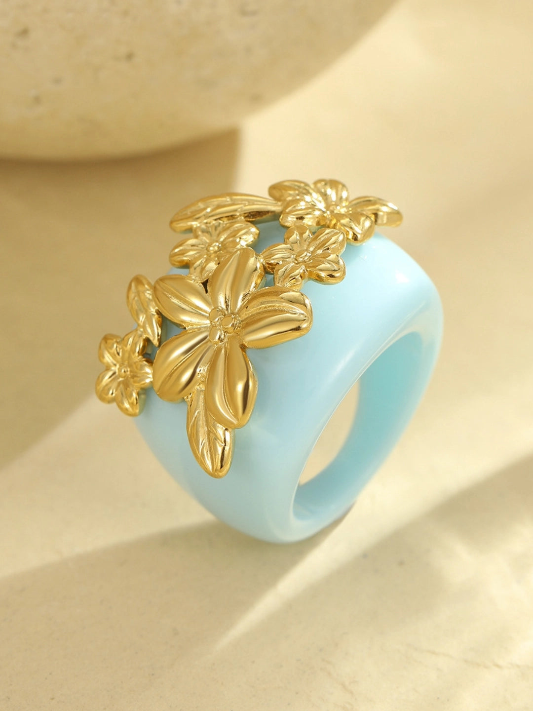 Ishhaara Blue Petal Pop Rings