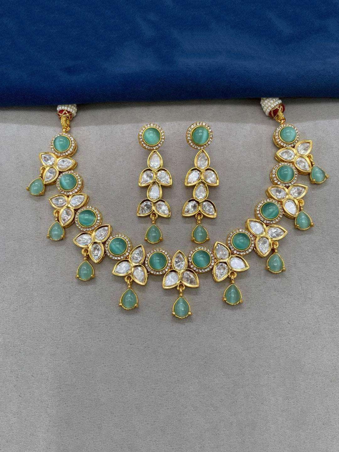 Ishhaara Blue Sea Necklace Set