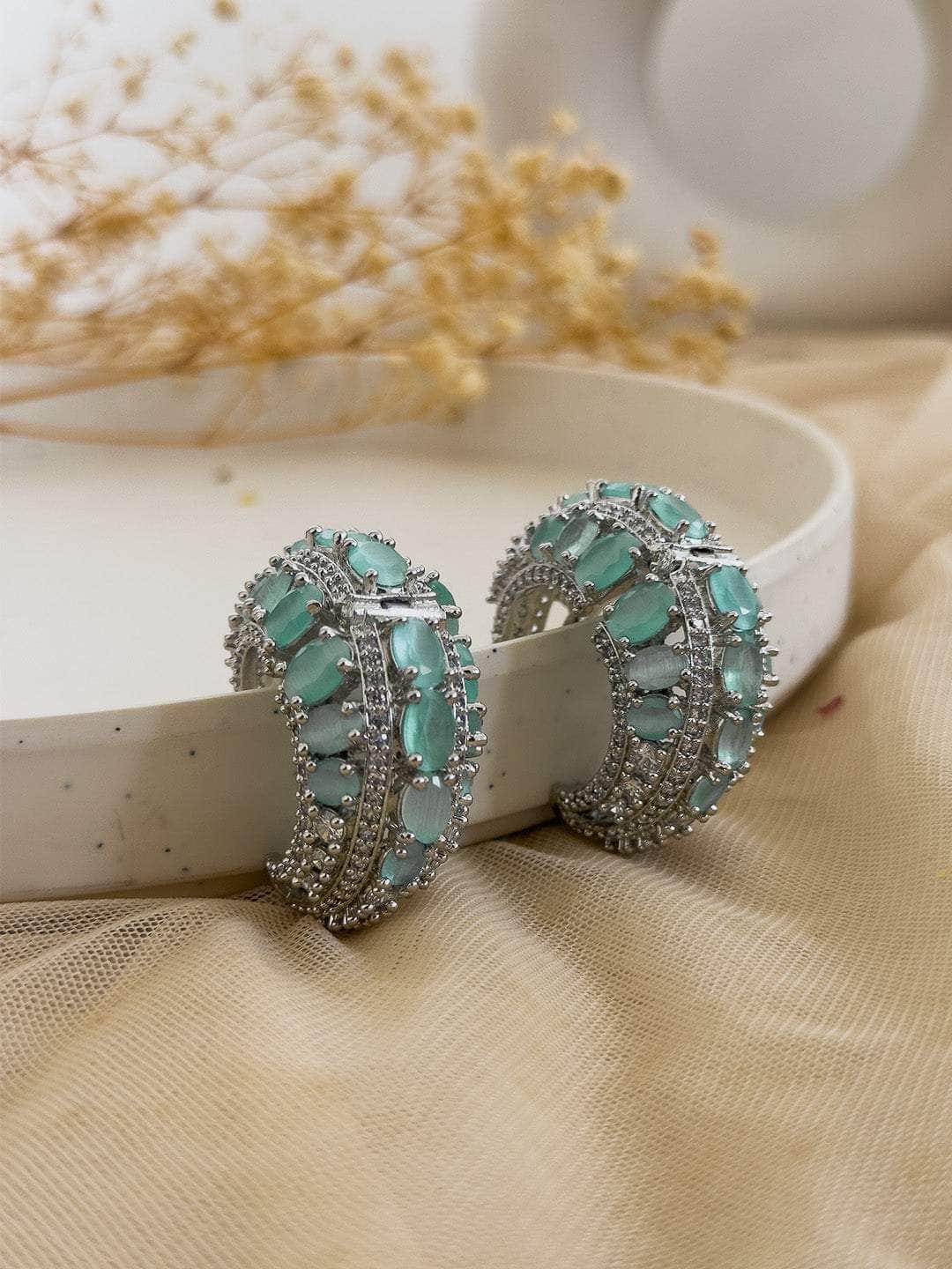 Ishhaara Spikey Emerald Cocktail Earring