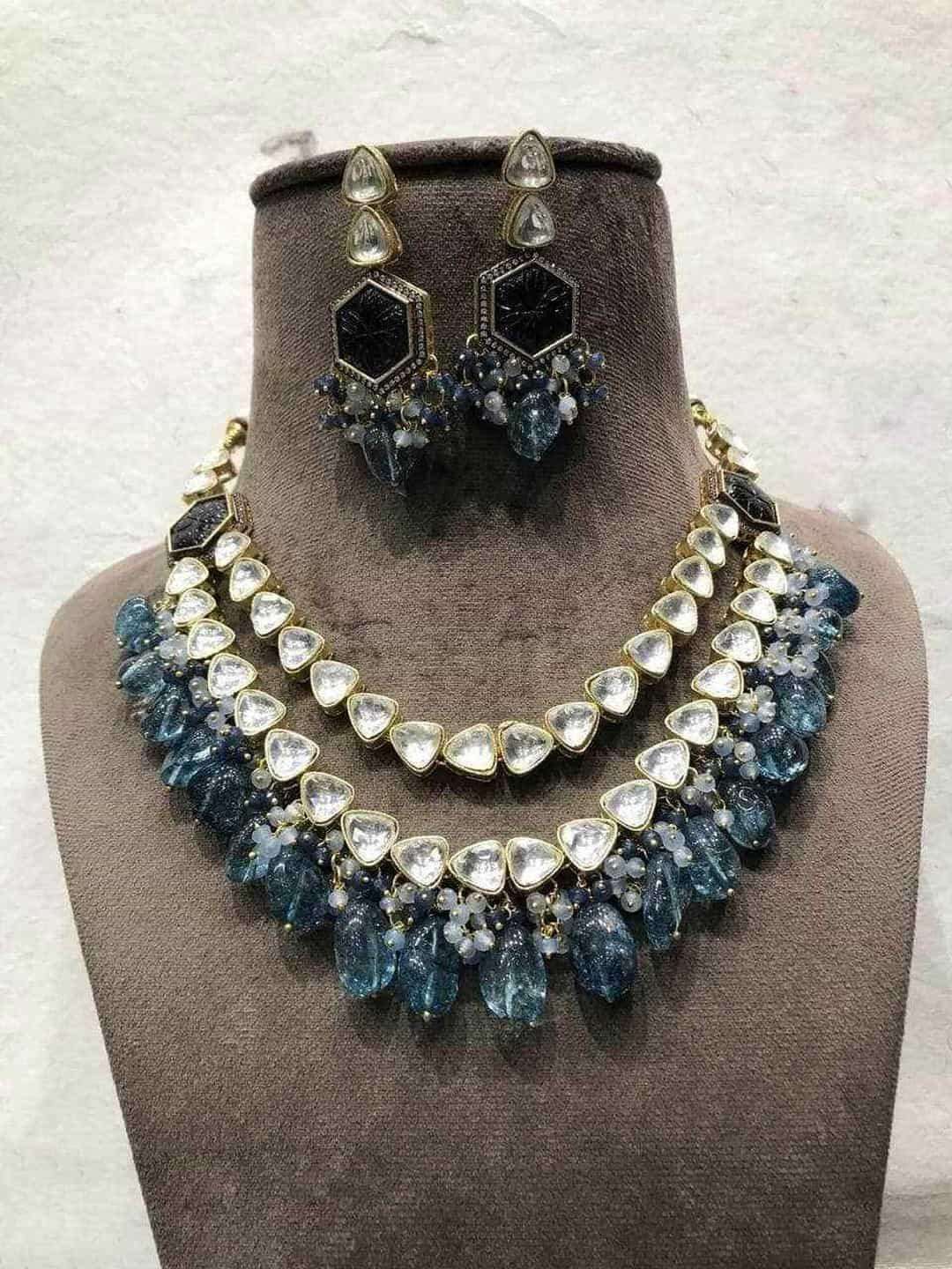 Ishhaara Triangle Polki Necklace