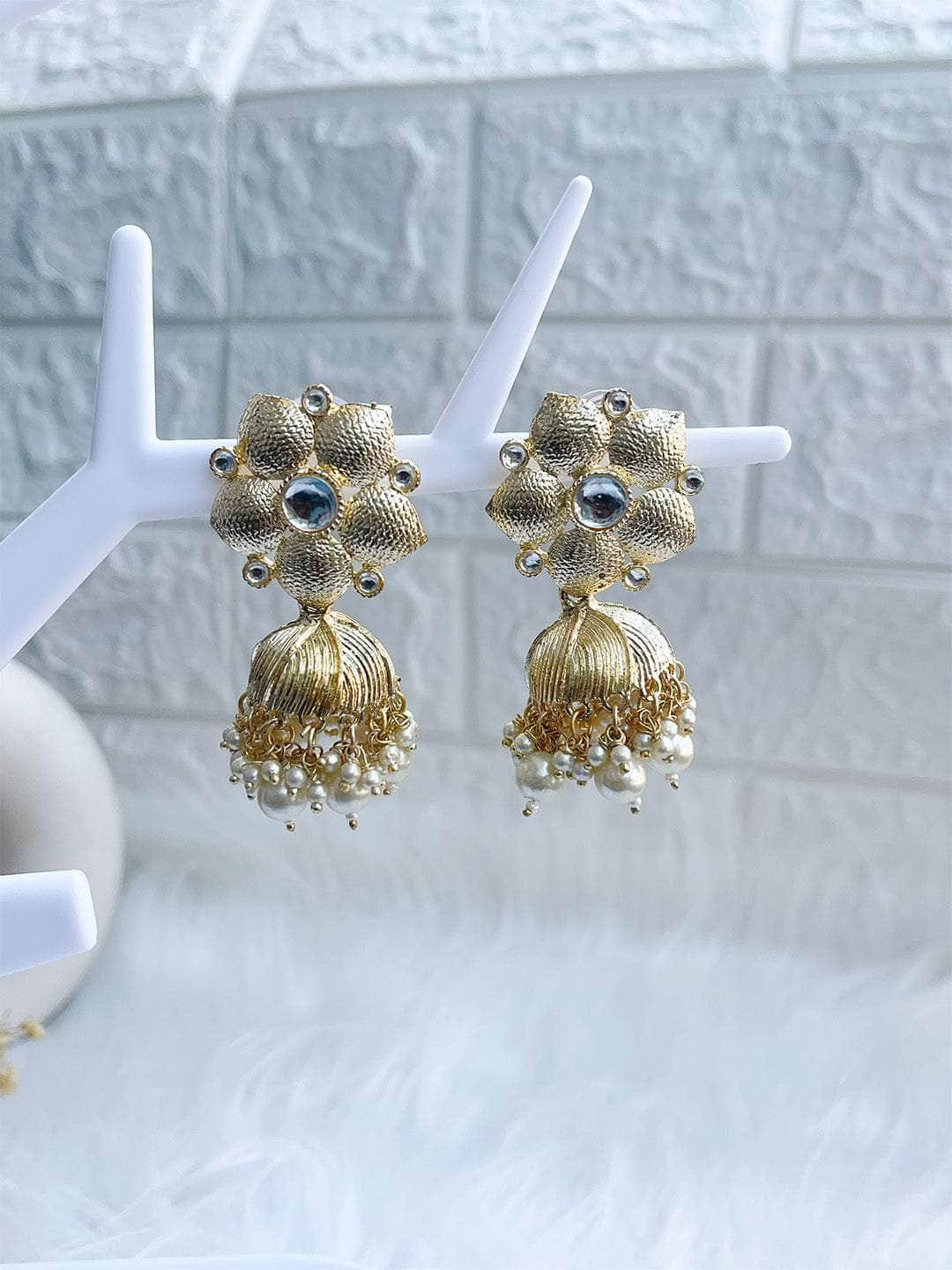 Ishhaara Bold Floral Jhumkas