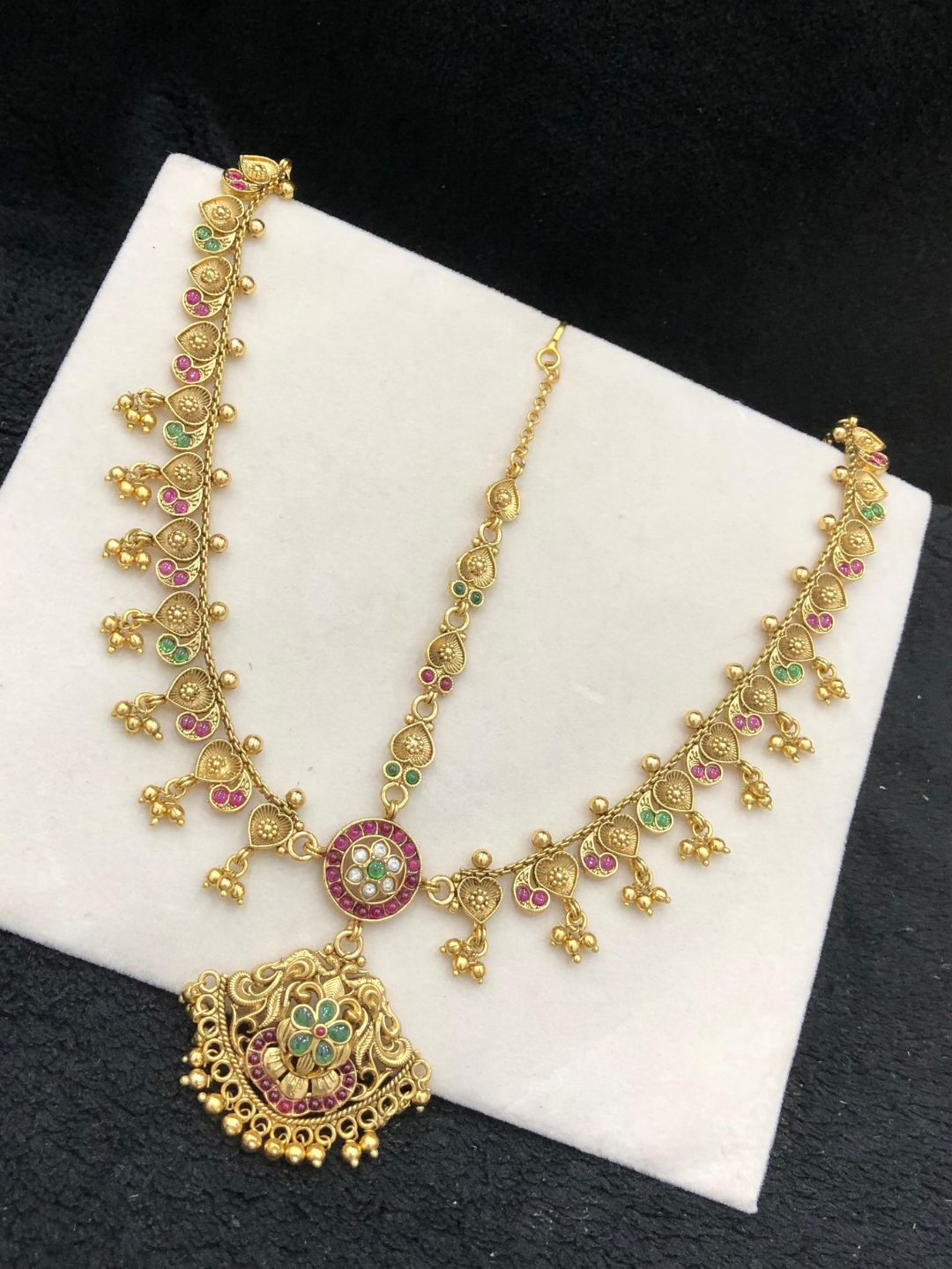 Buy Bridal Floral Shaped Kemp Stone Studded Mathapatti Online