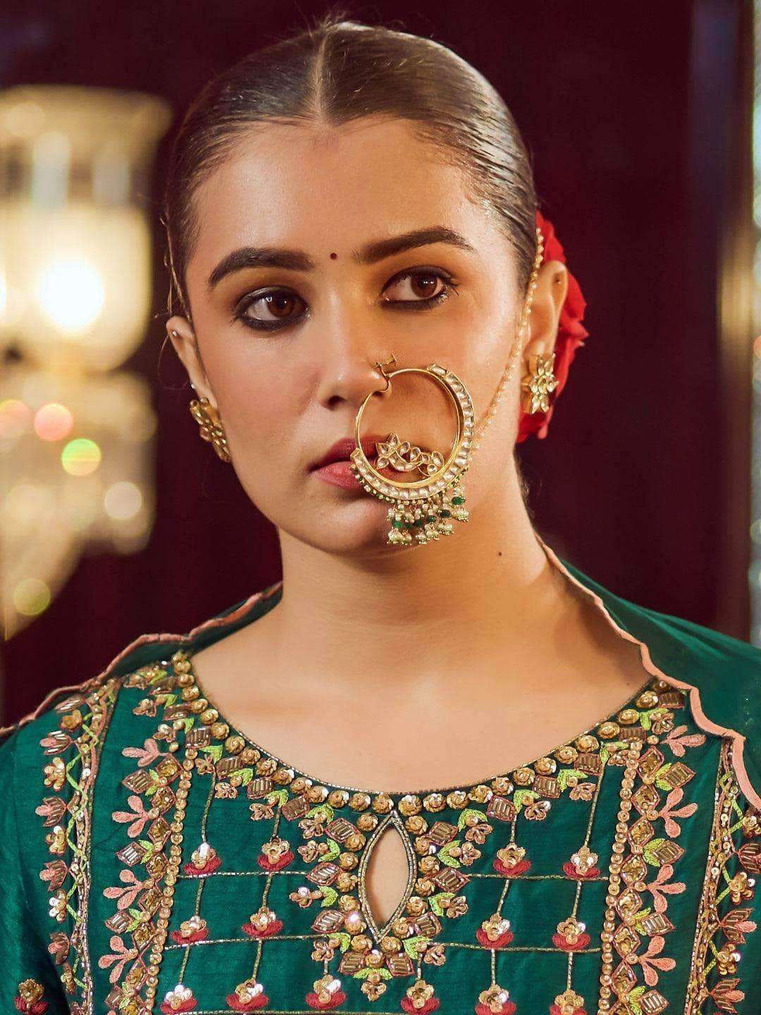 Ishhaara Bridal Kundan Nath