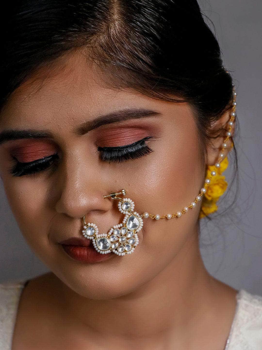 Ishhaara Bridal Patchi Kundan Nath