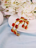 Ishhaara Carnelian Hand Cuff Brick Red