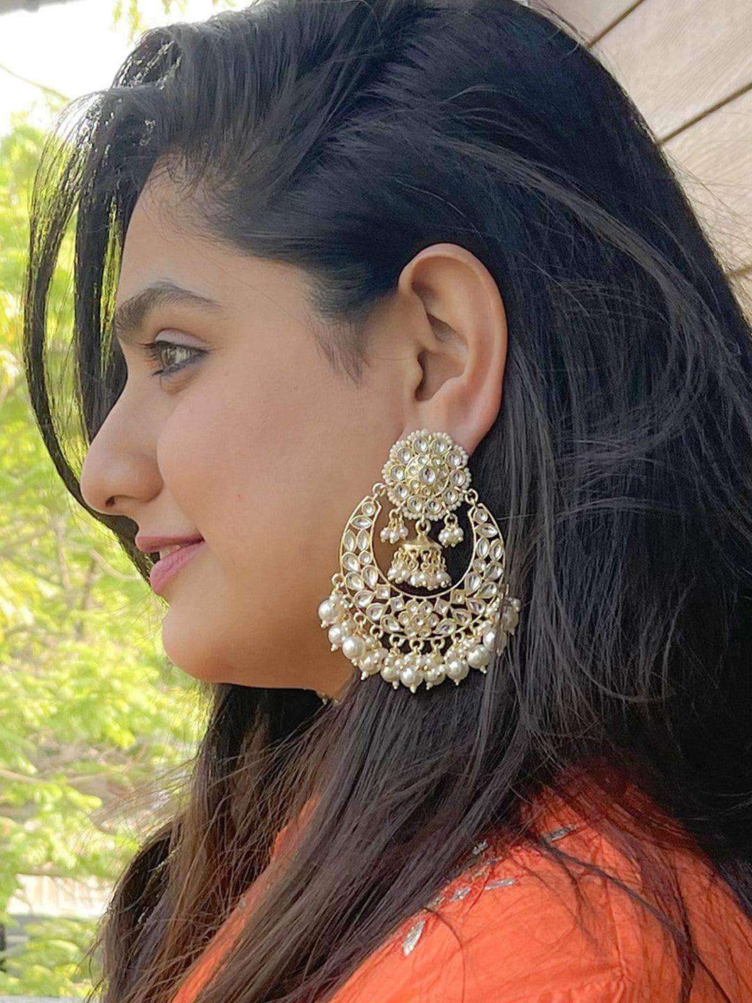 Ishhaara Centre Jumki Chandbali Earrings