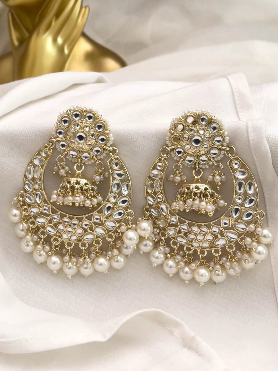 Ishhaara Centre Jumki Chandbali Earrings